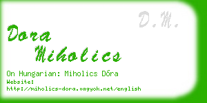 dora miholics business card